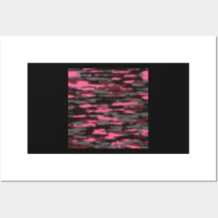 Camouflage Grey Brown Pink Posters and Art